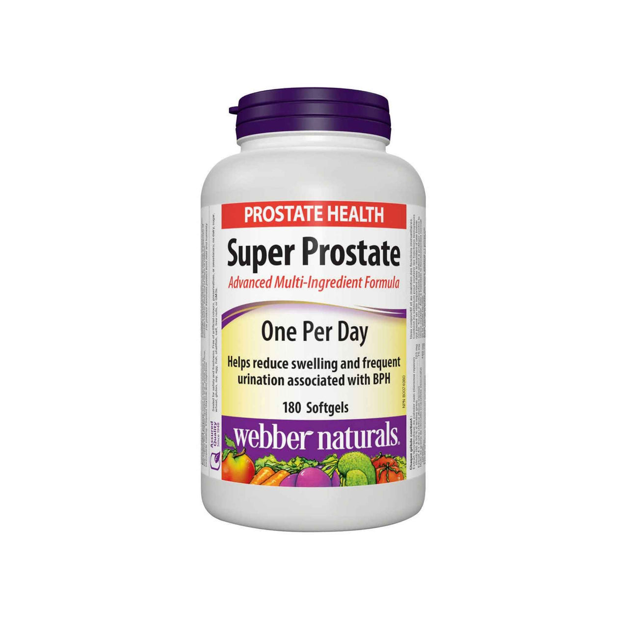Image of Webber Naturals Super Prostate Advanced Multi-Ingredient Formula Softgels 180-Pack - 1 x 321 Grams