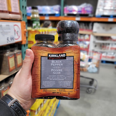 Image of Kirkland Black Pepper Grinder & Refill - 1 x 357 Grams