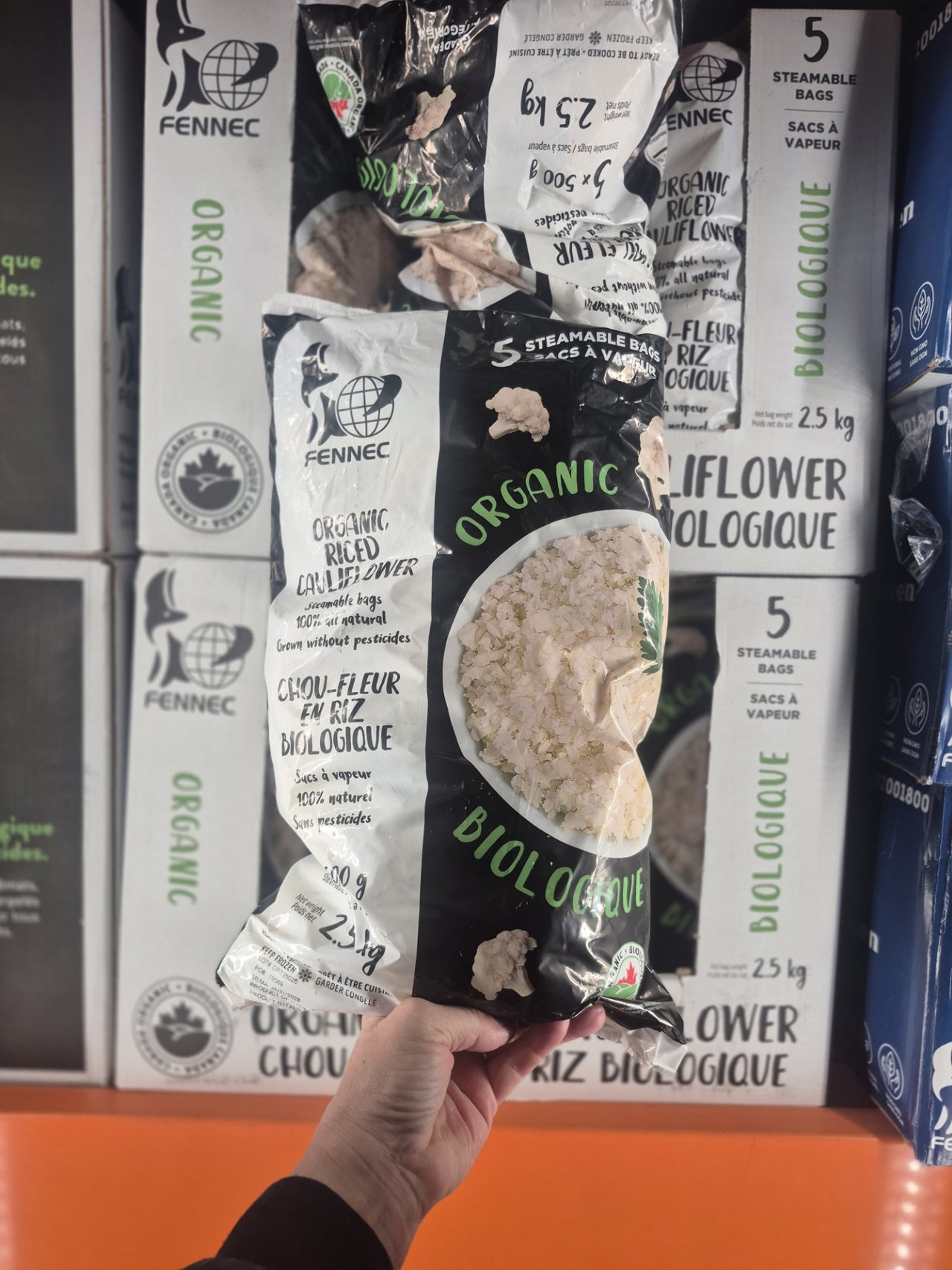 Organic Riced Cauliflower - 1 x 2.5 KG