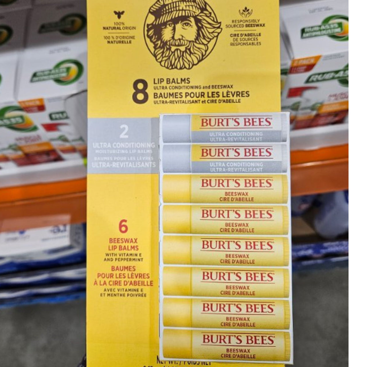 Image of Burt's Bees Lip Balm 8-Pack - 1 x 34 Grams
