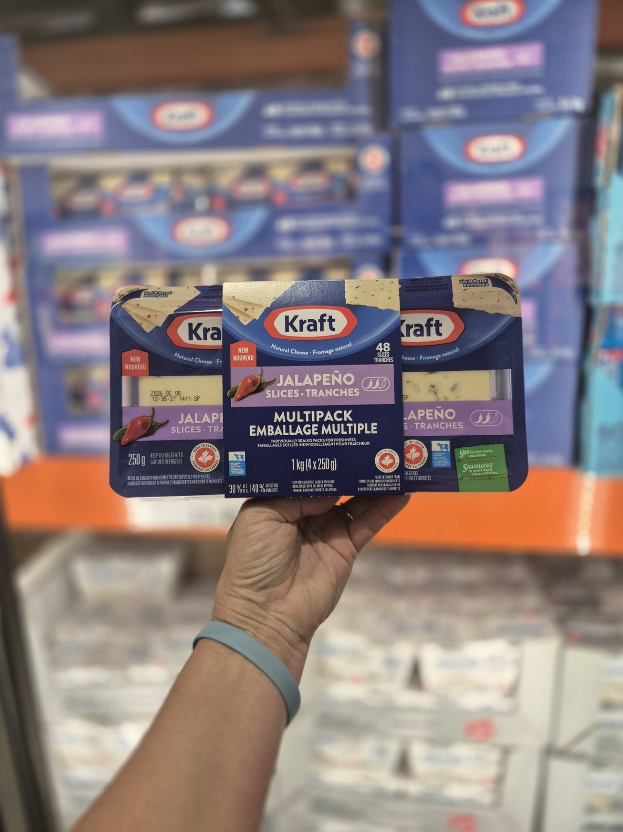 Kraft Jalapeno Cheese Slices - 1 x 1 KG