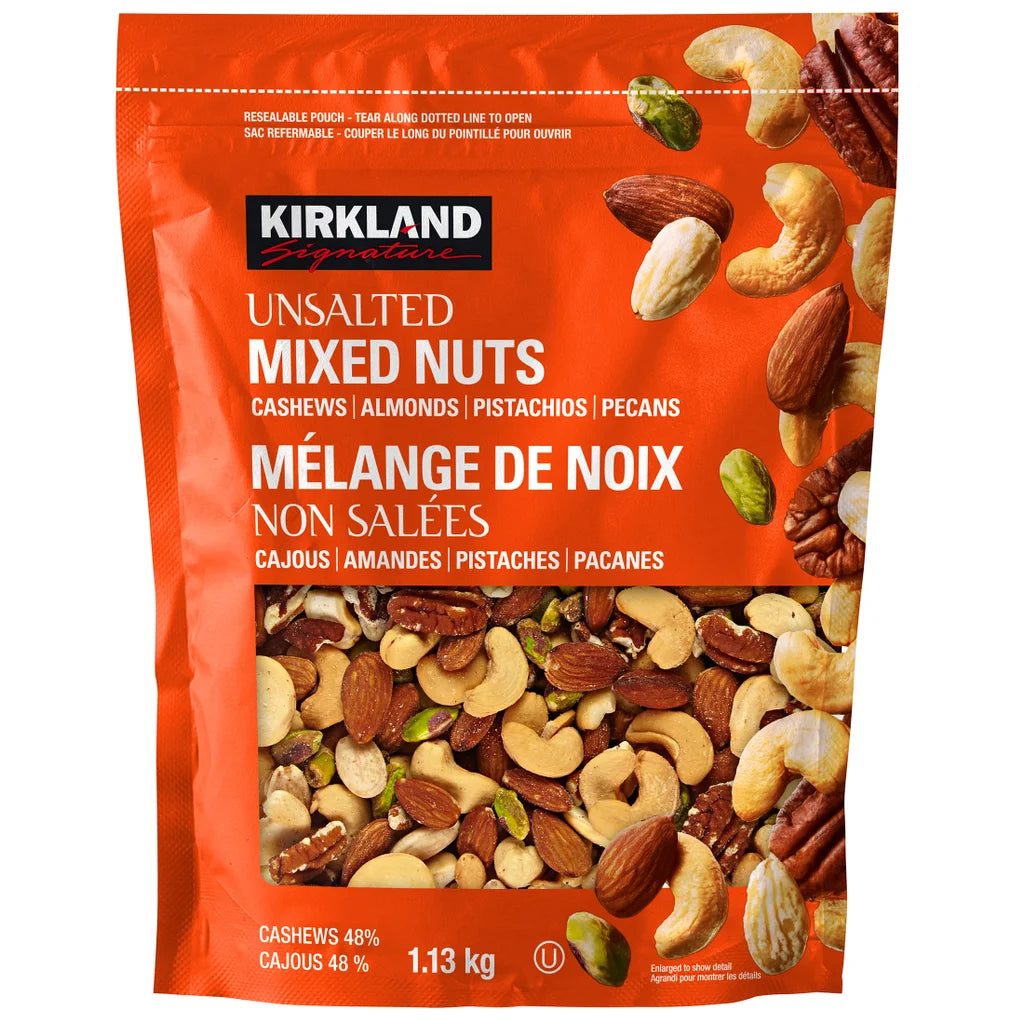 Kirkland Unsalted Mixed Nuts - 1 x 1.13 KG