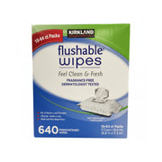 Image of Kirkland Signature Flushable Wipes 640-Pack - 1 x 3.5 Kilos