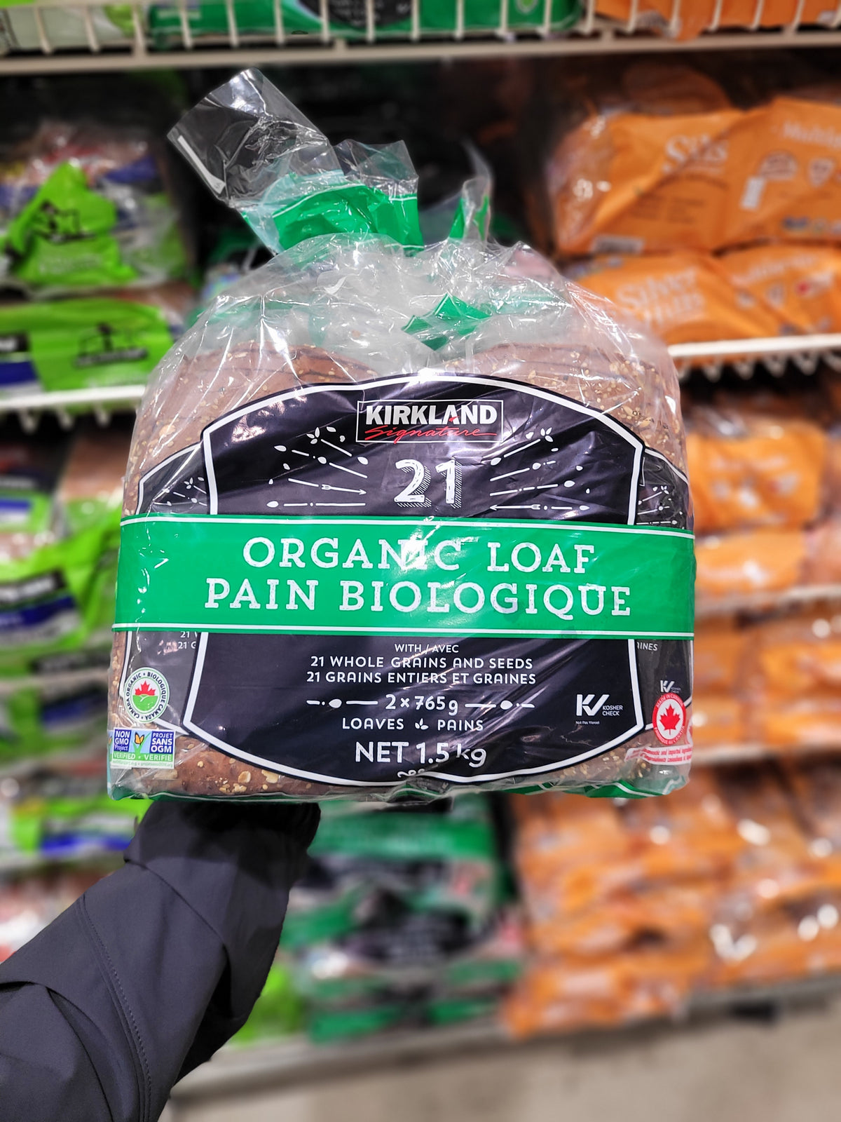 Kirkland Organic 21 Whole Grain Bread - 2 x 765 Grams