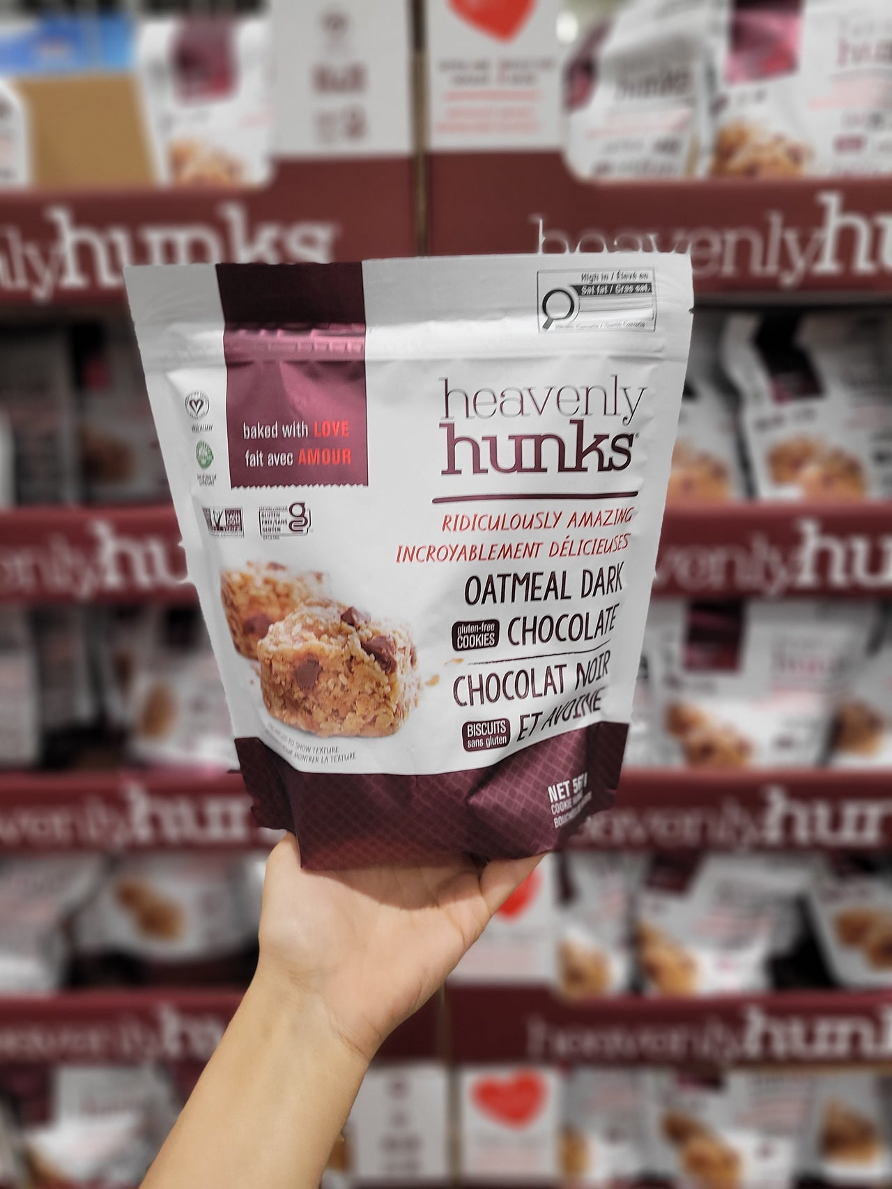 Heavenly Hunks Oatmeal Dark Chocolate Cookies - 1 x 567 Grams