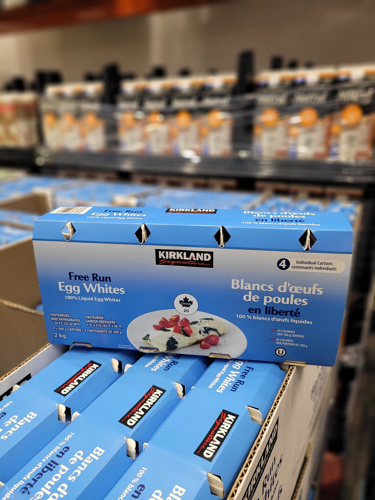 Kirkland Free Run Egg Whites - 4 x 500 Grams