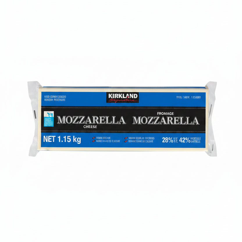 Kirkland Signature Mozzarella Block Cheese - 1 x 1.15 Kilos