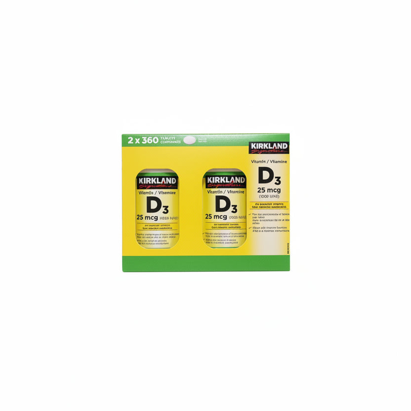 Kirkland Signature Vitamin D3 1000IU 2 x 360-Pack - 1 x 800 Grams