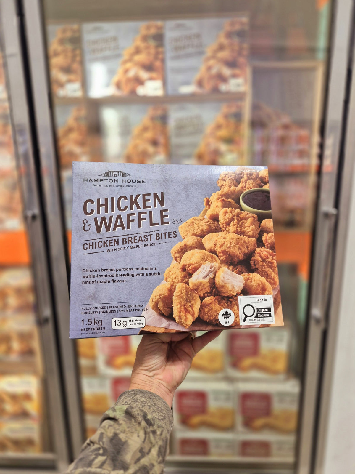 Waffle & Chicken Breast Bites - 1 x 1.6 KG