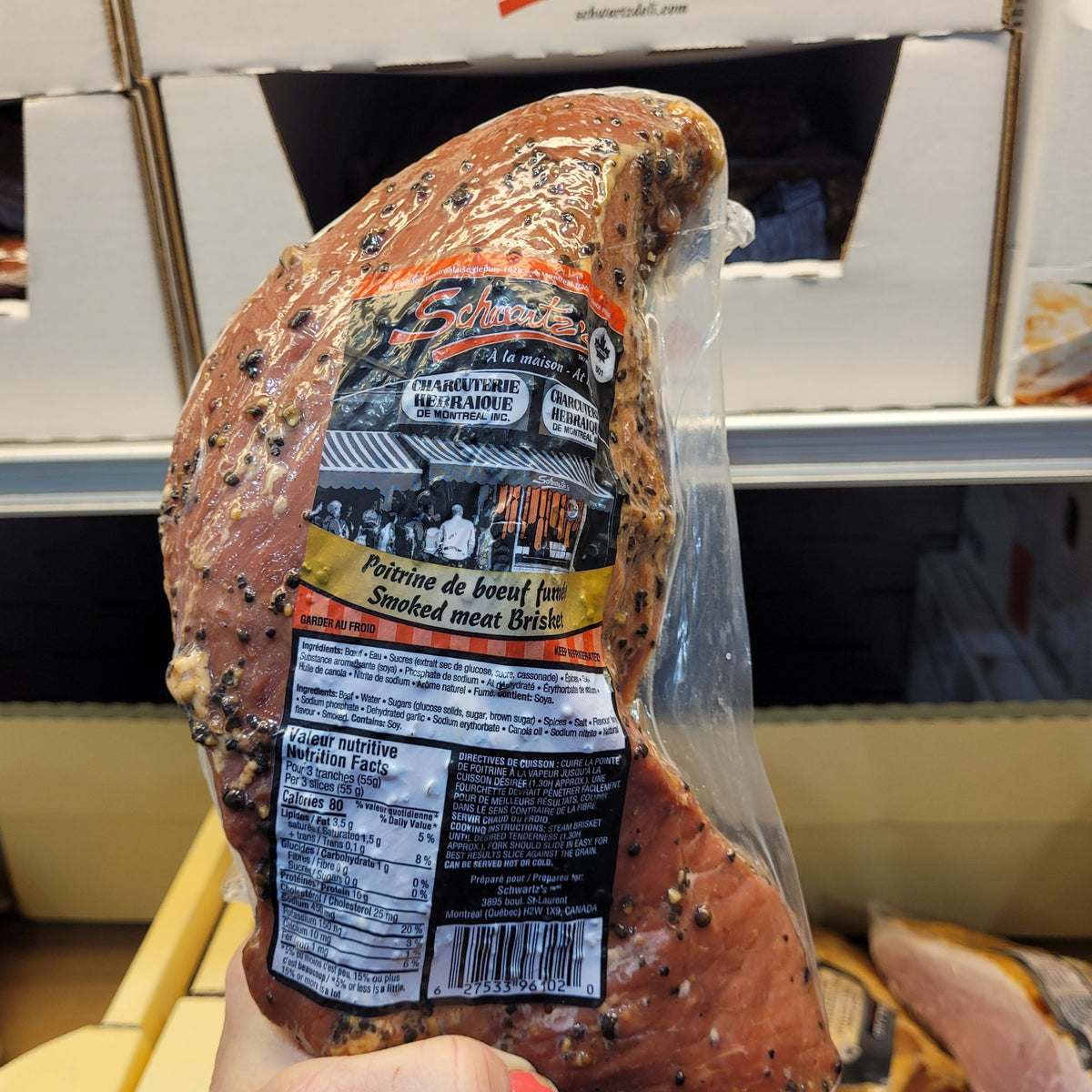 Image of Schwartz's Smoked Meat Brisket - 1 x 1.5 Kilos