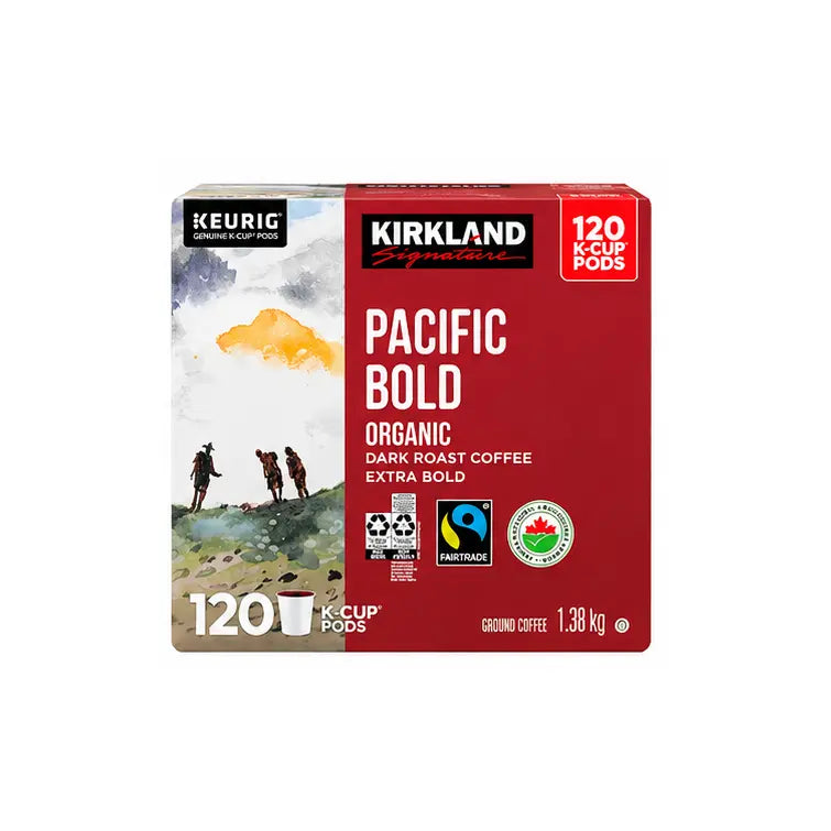 Kirkland Signature Organic Pacific Bold Fair Trade K-Cup Pods 120-Pack 