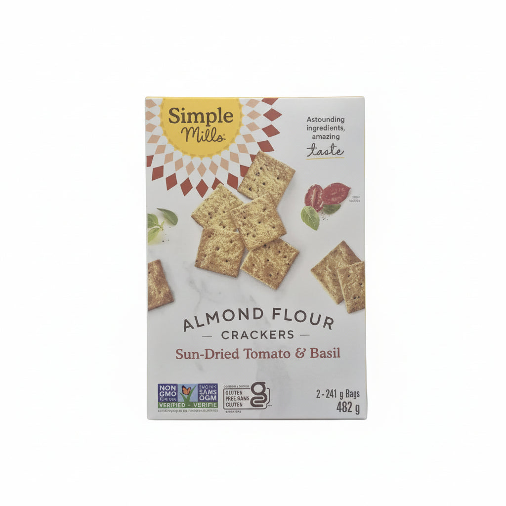 Tomato and Basil Almond Crackers - 1 x 428 Grams