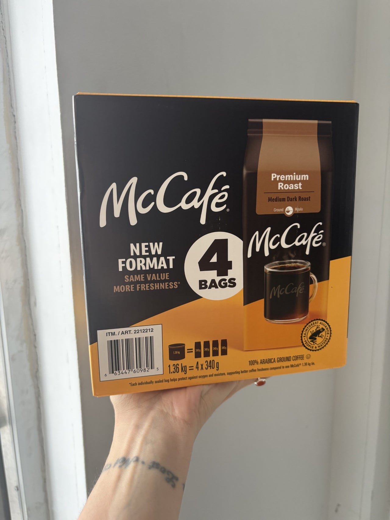 McCafé Premium Roast Ground Coffee - 1 x 1.36 KG