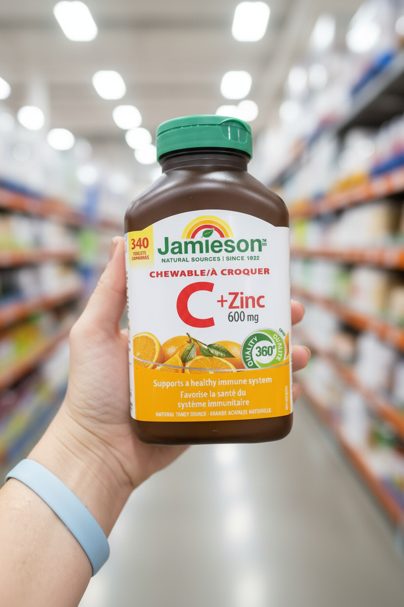 Jamieson Vitamin C + Zinc Tablets 340 Tablets - 1 x 600 Grams