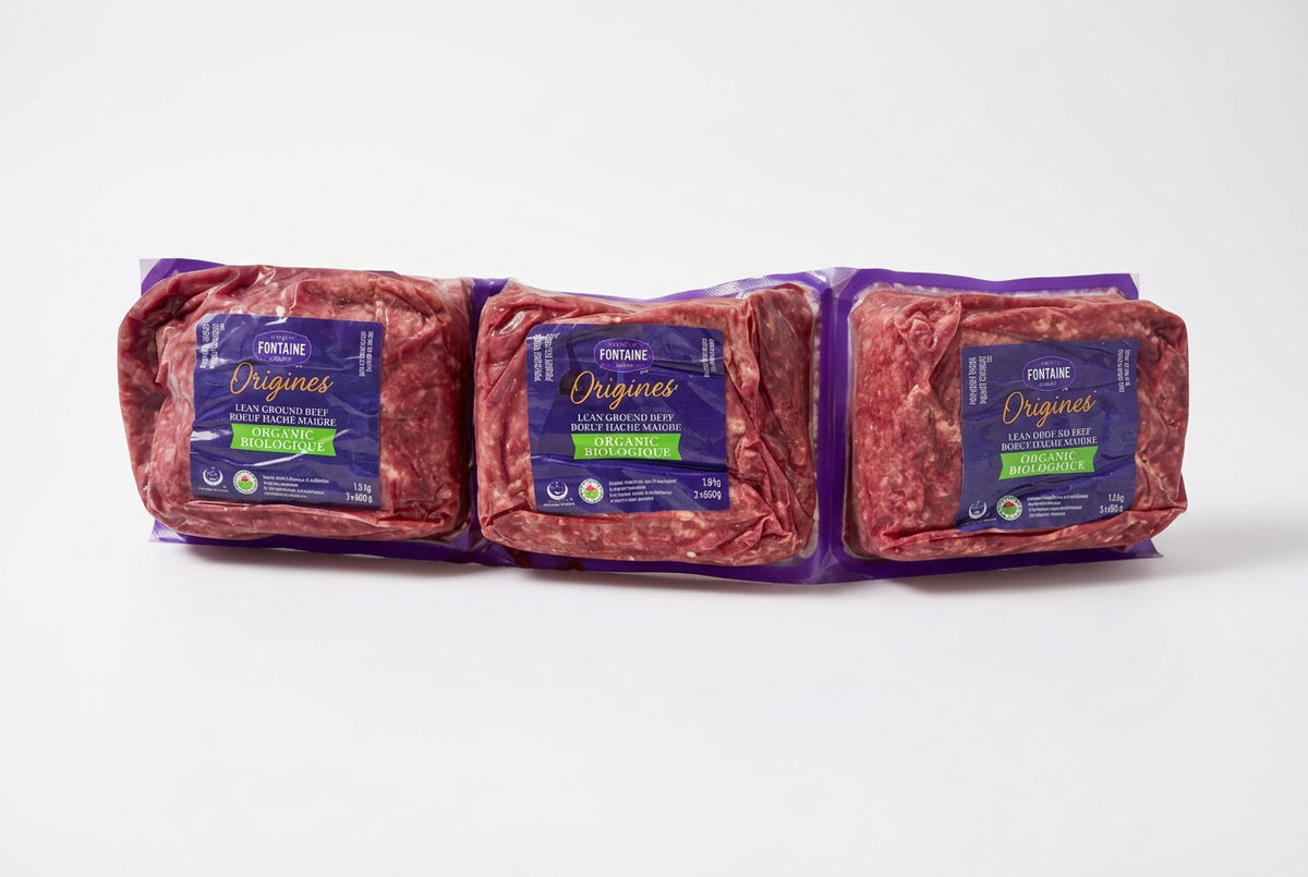Lean Organic Ground Beef - 3 x 600 Grams
