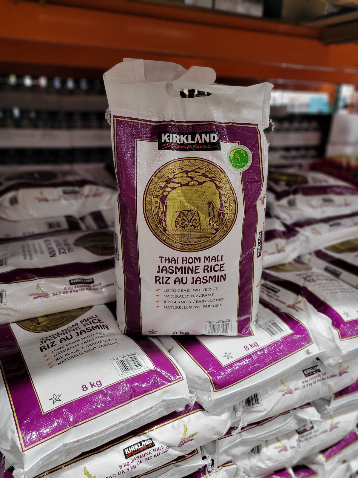 Kirkland Thai Hom Mali Jasmine Rice - 1 x 8 Kilos