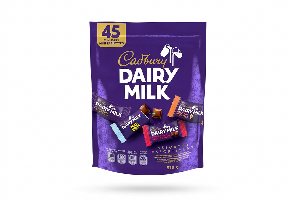 Cadbury Assorted Chocolate Mini Bars - 45 x 18 Grams