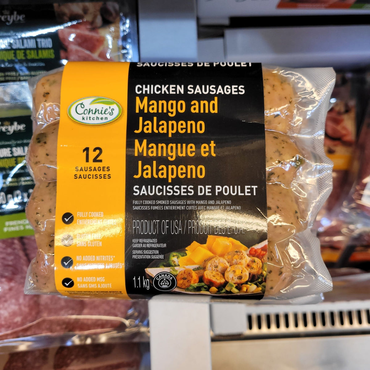 Image of Connie's Kitchen Mango Jalapeno Chicken Sausages - 1 x 1.1 Kilos