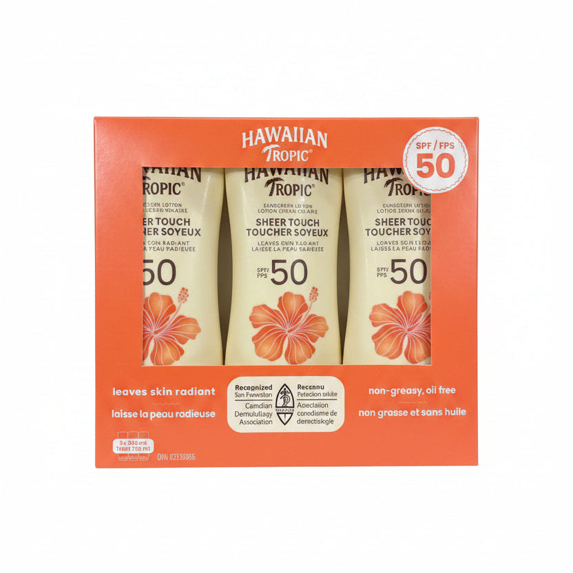 Image of Hawaiian Tropic Sunscreen lotion SPF 50 - 3 x 240 ML