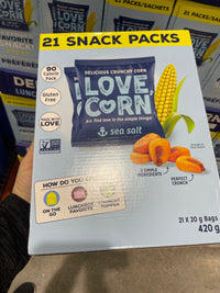 Thumbnail for Image of Love Corn Sea Salt Snack Packs - 1 x 420 Grams