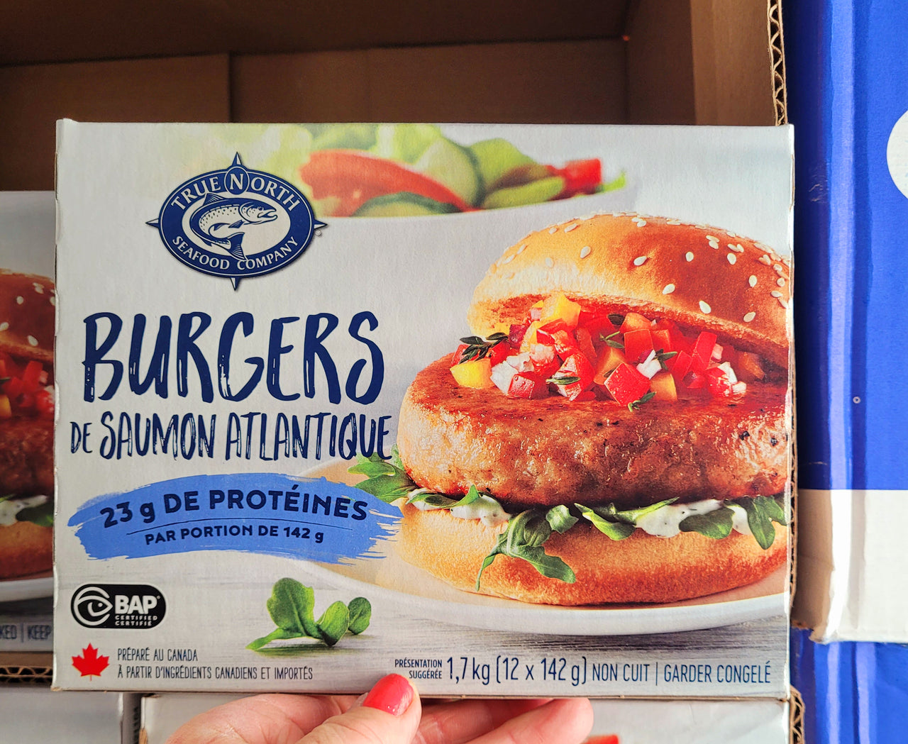 Image of True North Atlantic Salmon Burger - 1 x 1.7 Kilos