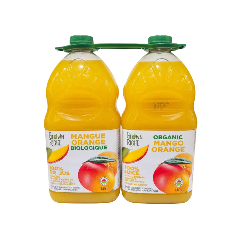 Image of Grown Right Mango Orange Juice - 2 x 1.89 L
