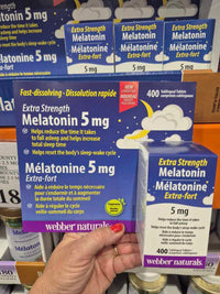 Thumbnail for Image of Webber Naturals Melatonin 5 MG 400 tablets - 1 x 500 Grams