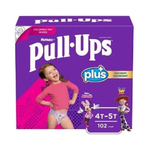 Image of Huggies Pull-Ups Plus Training Pants, 4T-5T Girl - 1 x 4.494 Kilos