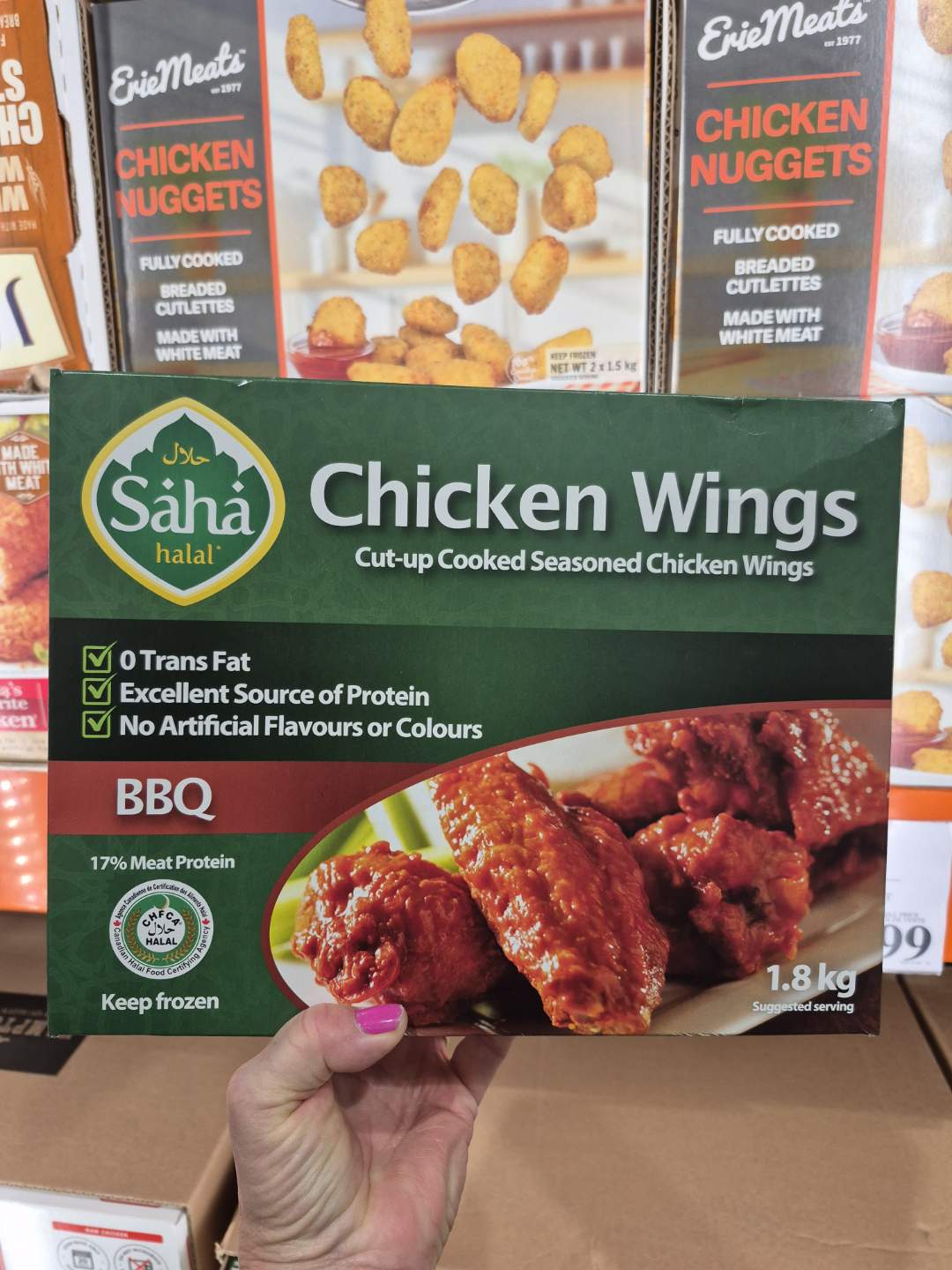 Image of Saha Halal BBQ Cooked Seasoned Chicken Wings - 1 x 1.8 kilos