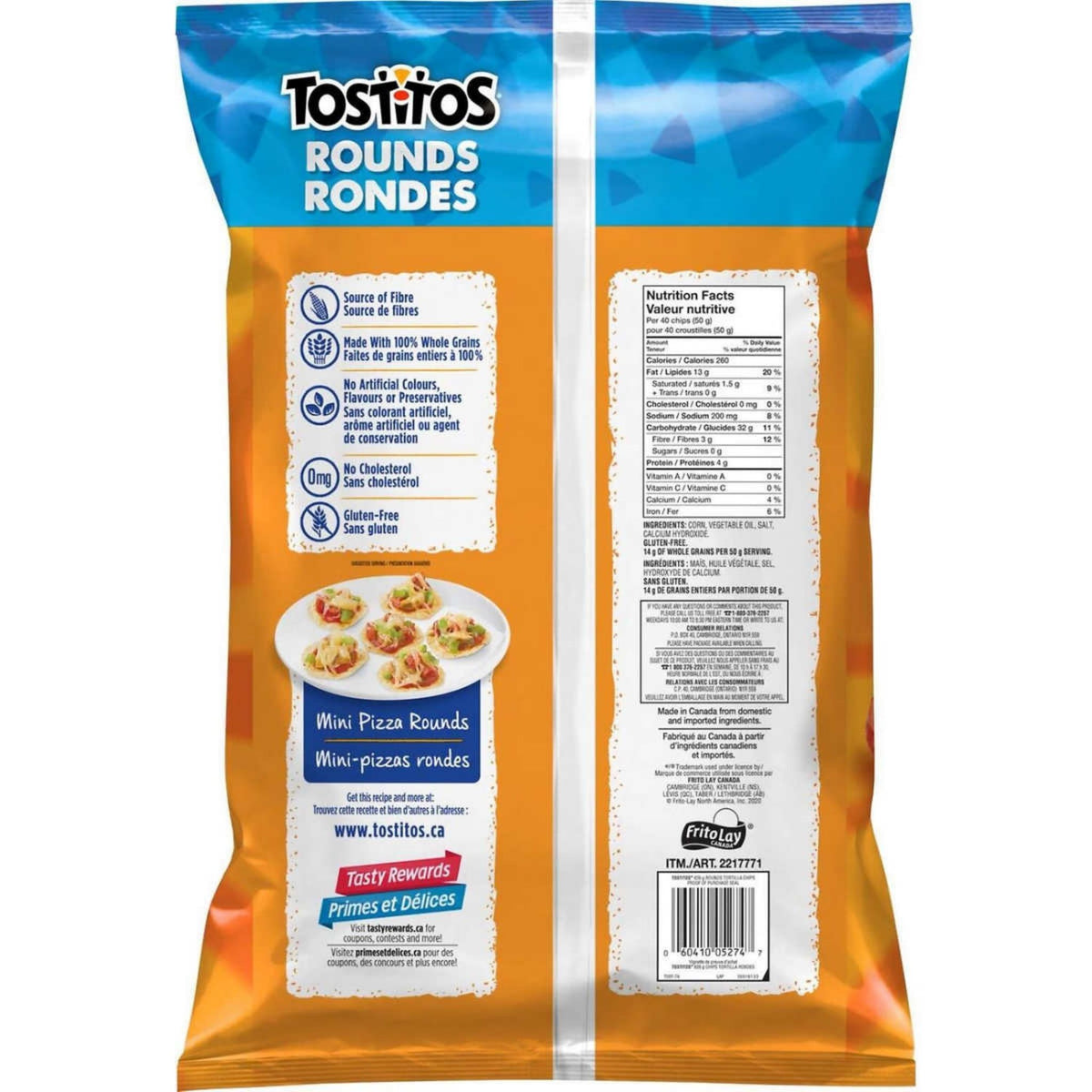 Image of Frito Lay Tostitos Rounds - 1 x 826 Grams