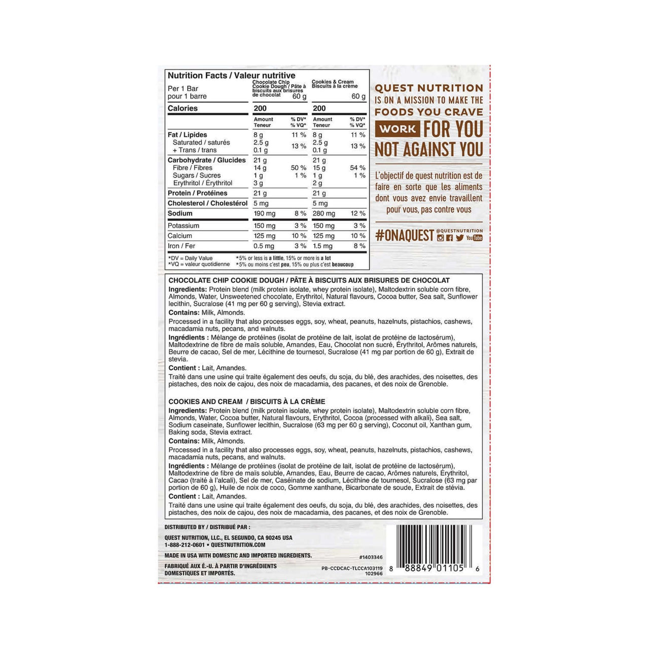 Image of Quest Protein Bar Value Pack - 1 x 840 Grams