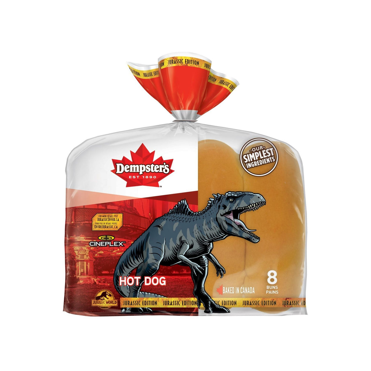 Image of Dempster's Original Hot Dog Buns 3 x 8-Pack - 1 x 1200 Grams