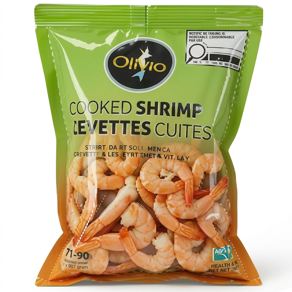 Olivia Cooked Shrimp 71/90 - 1 x 907 Grams