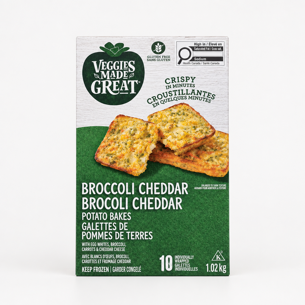 Broccoli Cheddar Potato Bakes - 1 x 1.02 KG