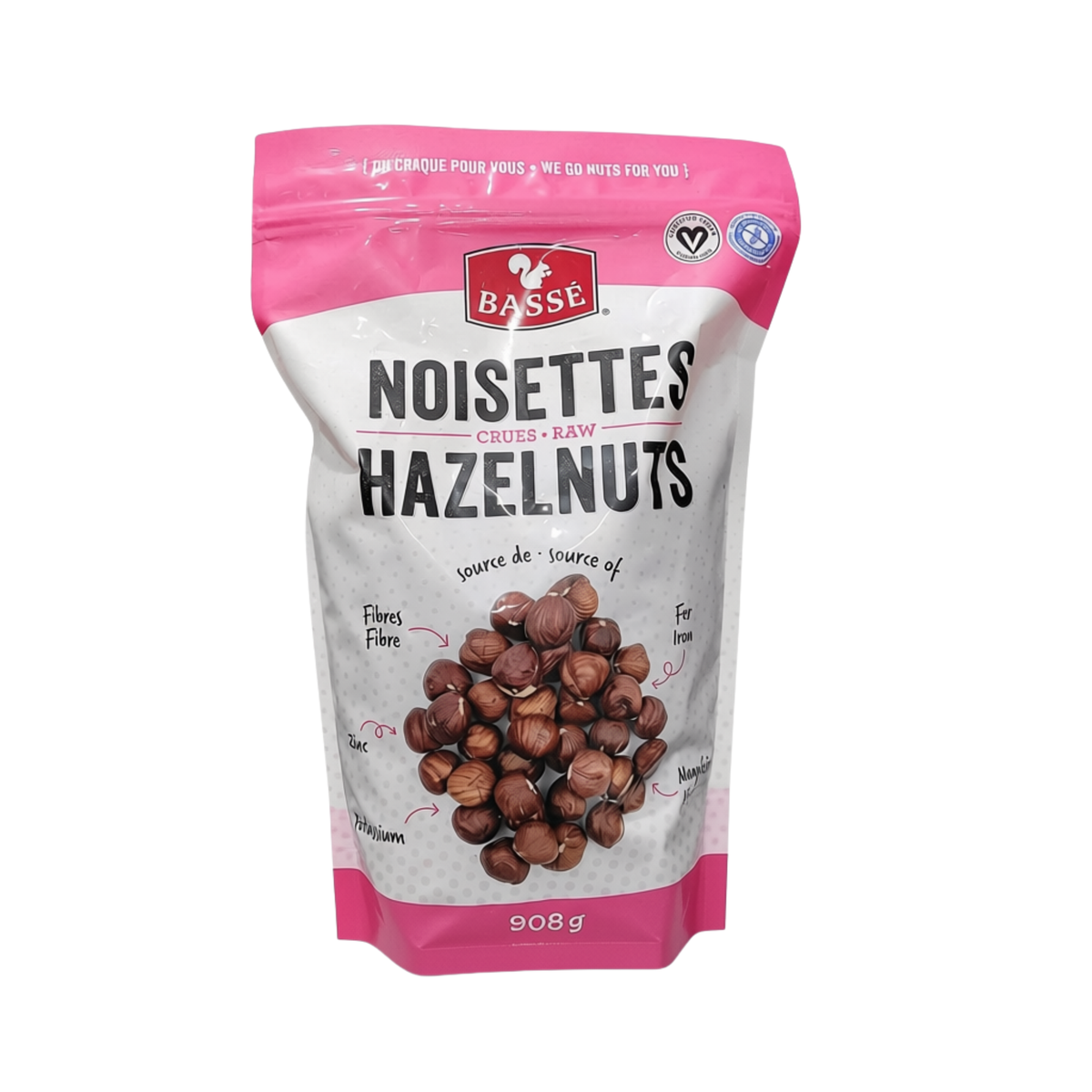 Basse Raw Hazelnuts - 1 x 908 Grams