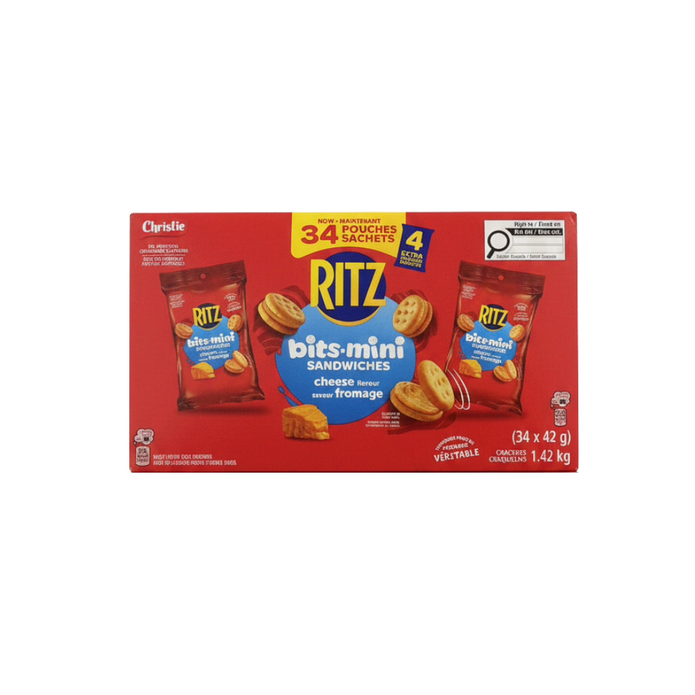 Christie Mini Ritz Bits Sandwiches Flavoured 34-Pack - 1 x 1.42 KG