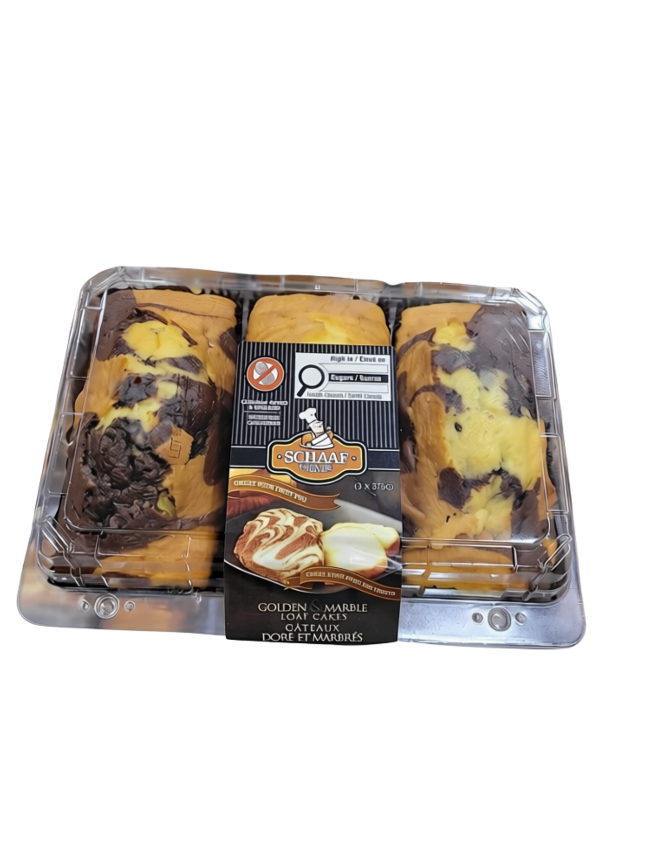 Schaaf Foods Golden and Marble Cakes - 3 x 375 Grams
