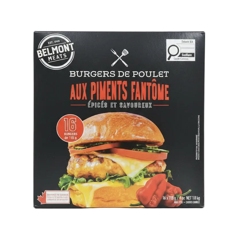 Belmont Spicy Chicken Burger - 1 x 1.8 KG