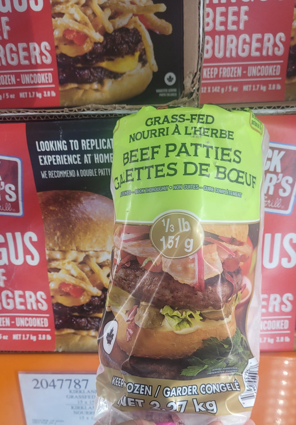 Image of Kirkland Signature Grass-fed Beef Patties - 15 x 151 Grams