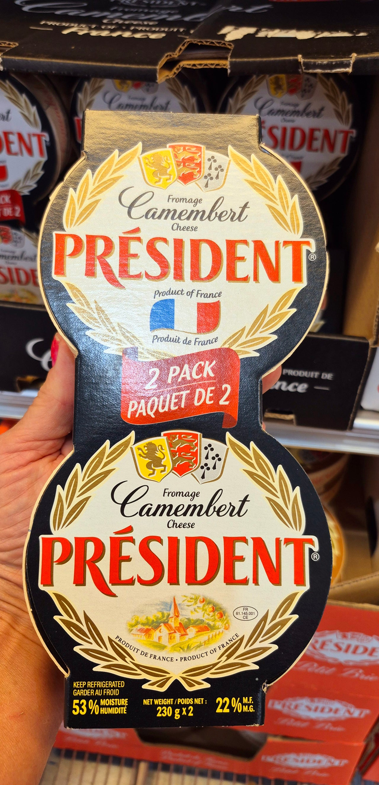 President Camembert Cheese - 2 x 230 Grams