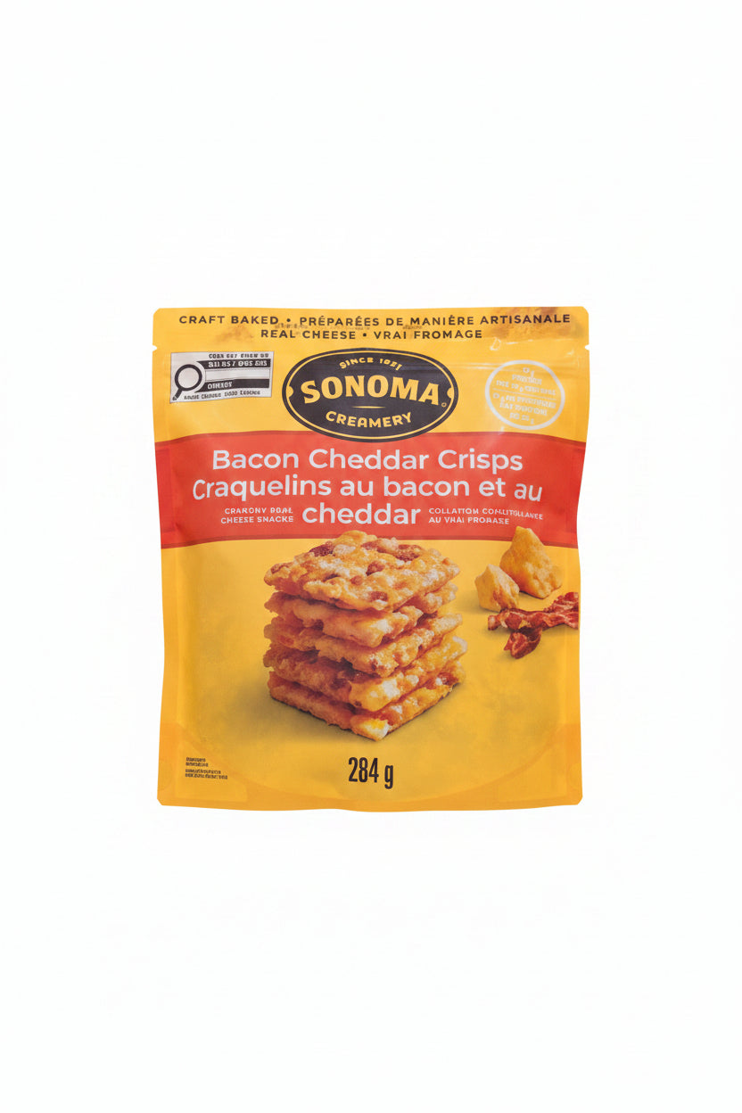 Sonoma Creamery Bacon Cheddar Crisps - 1 x 284 grams