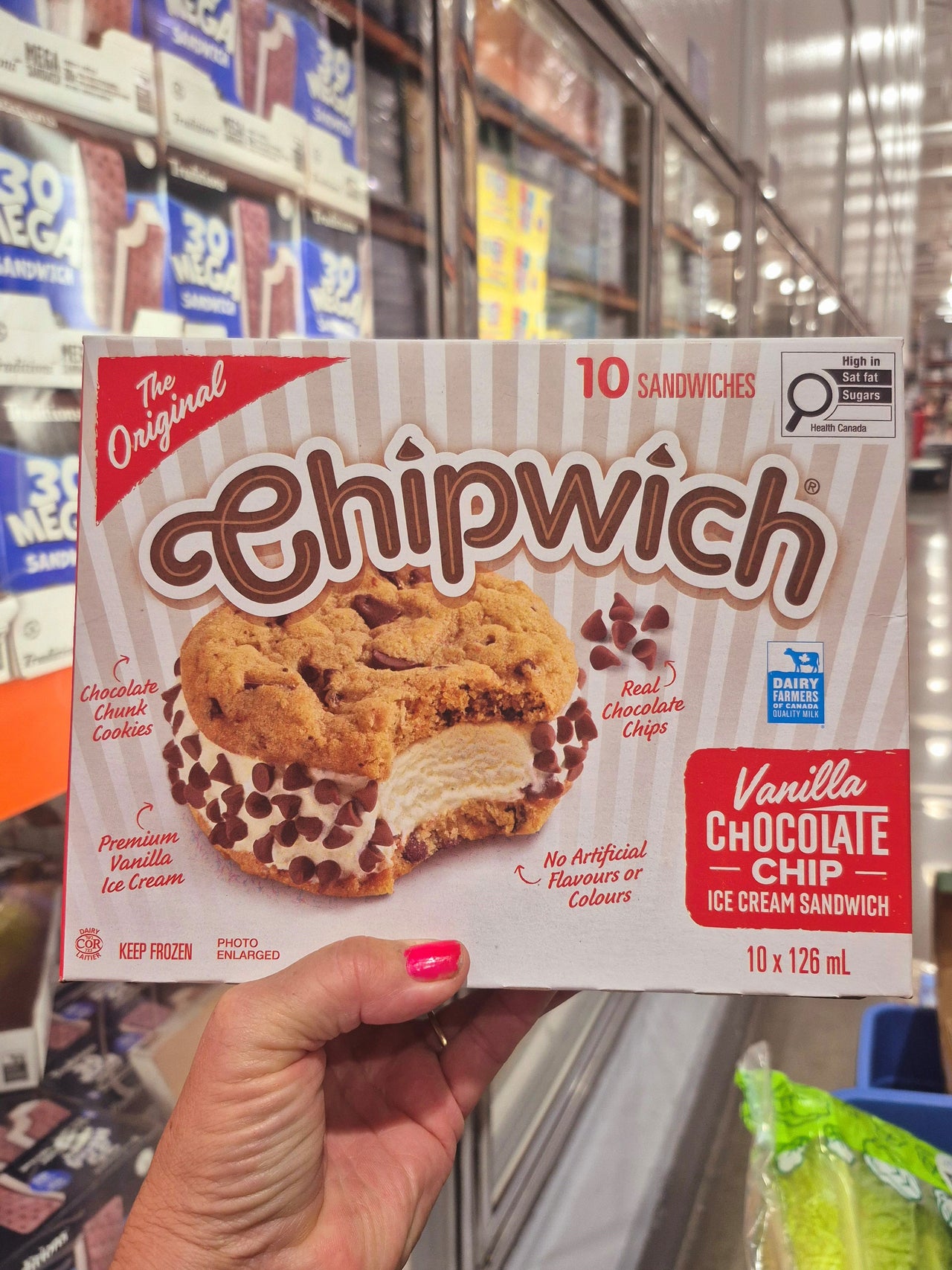 Chipwich Ice Cream Sandwich (ship at your own risk)* - 10 x 126 ML