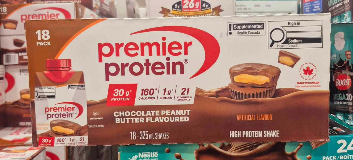 Premier Nutrition Chocolate Peanut Butter Protein Shake - 18 x 325 Grams