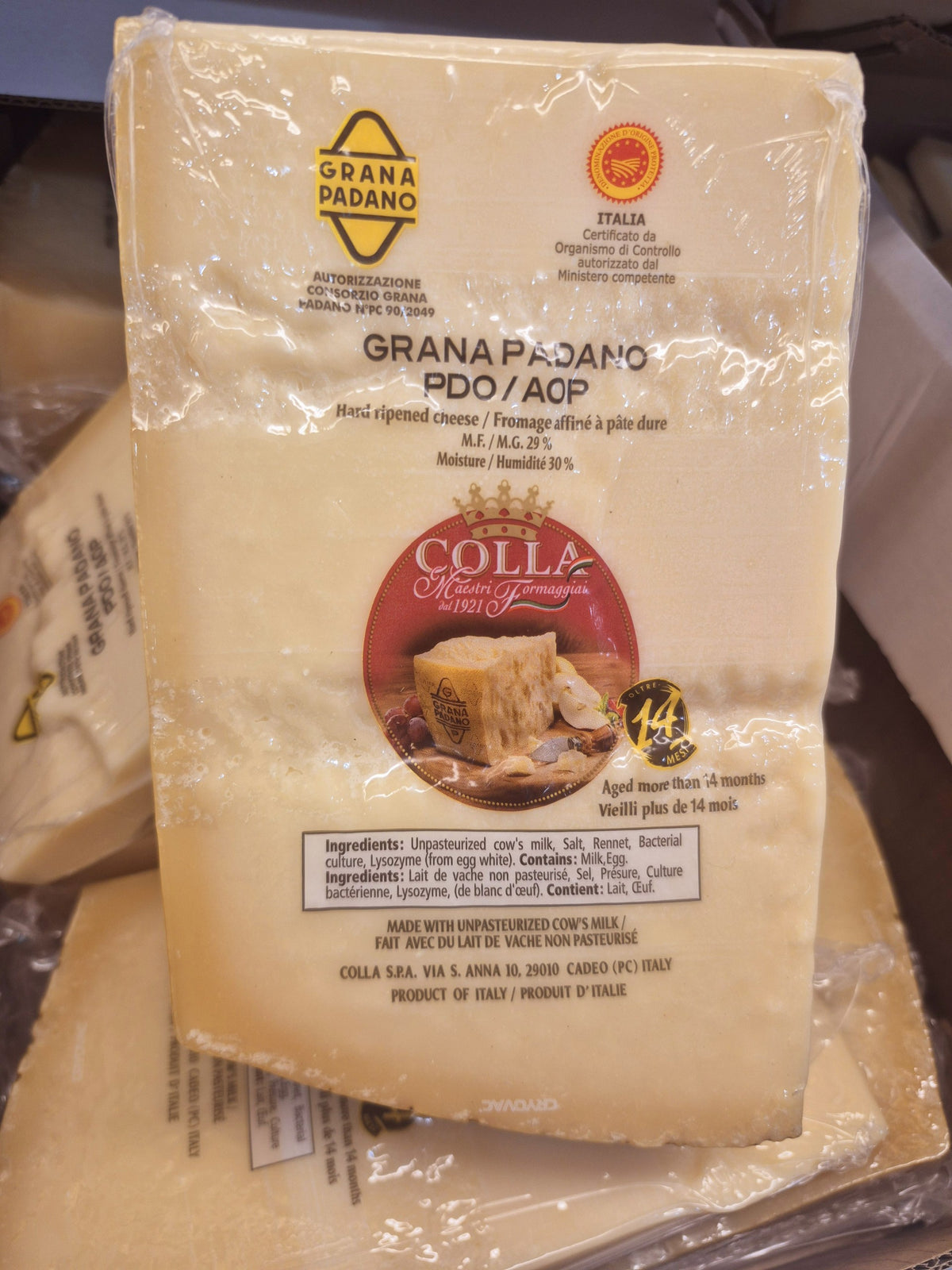 Colla Grana Padano 14 Month Cheese - 1 x 1.03 KG