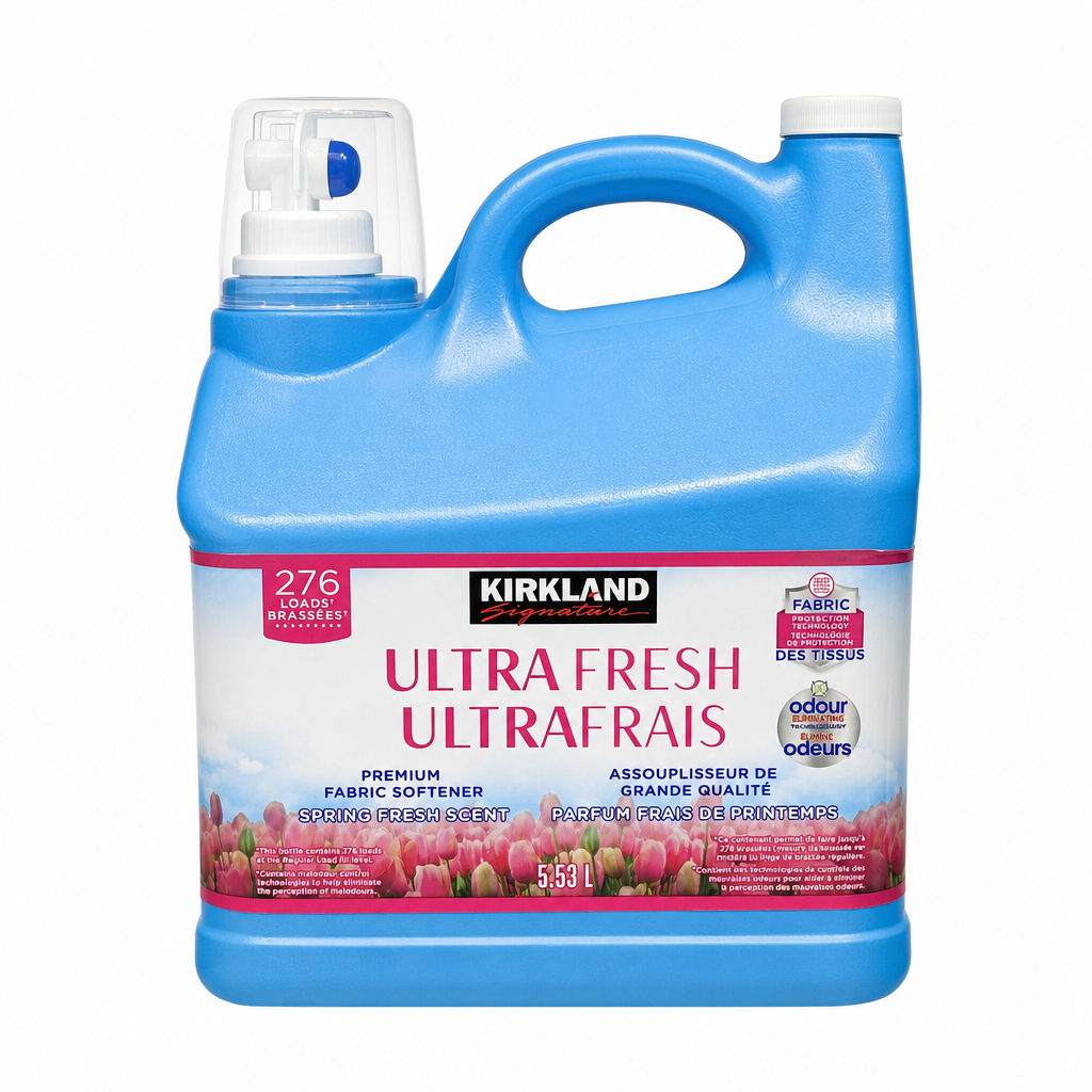 Kirkland Signature Ultra Fresh Premium Fabric Conditioner, 276 Loads - 1 x 4.4 Kilos