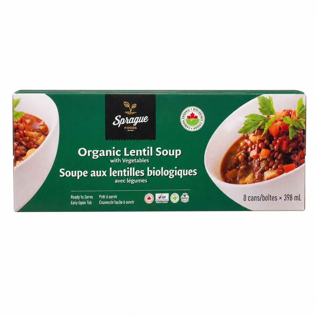 Sprague Lentil & Vegetable Soup - 8 x 3.184 Kilos