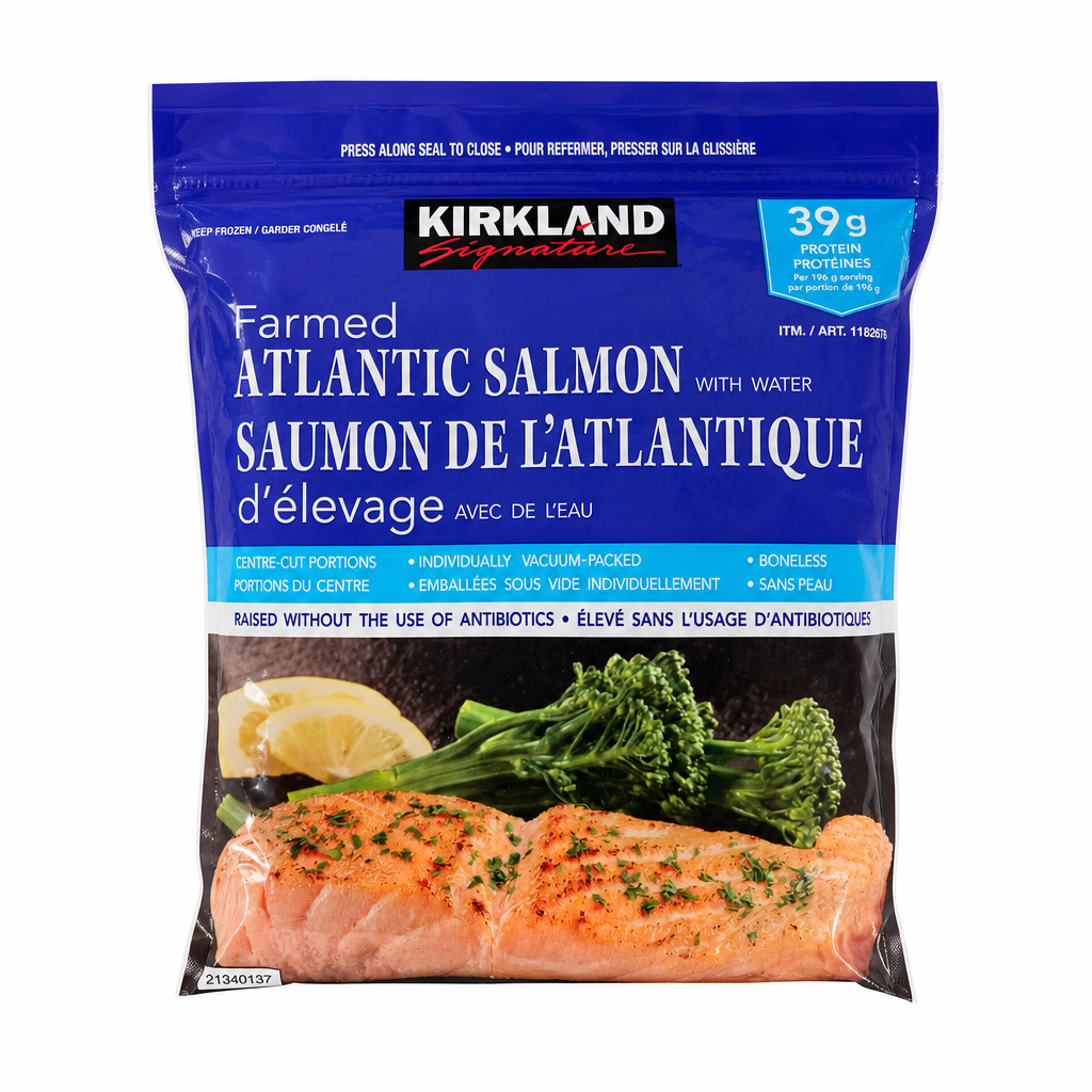 Kirkland Signature Frozen Farmed Atlantic Salmon - 1 x 1.36 Kilos