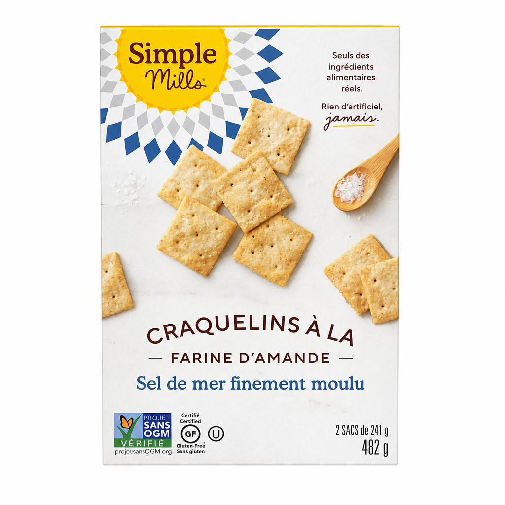 Simple Mills Almond Flour Crackers - 1 x 482 Grams