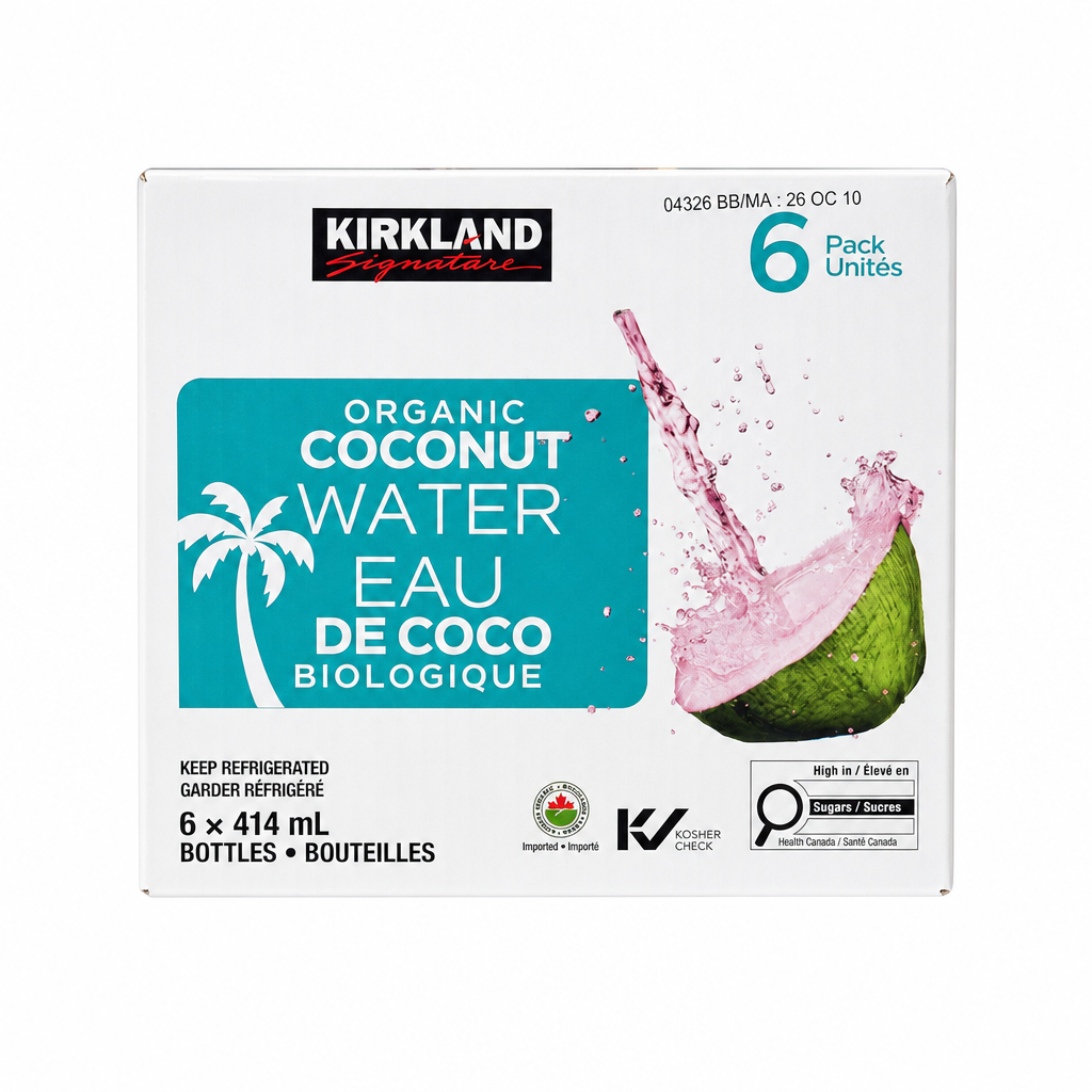 Kirkland Signature Organic Coconut Water - 6 x 414 ML