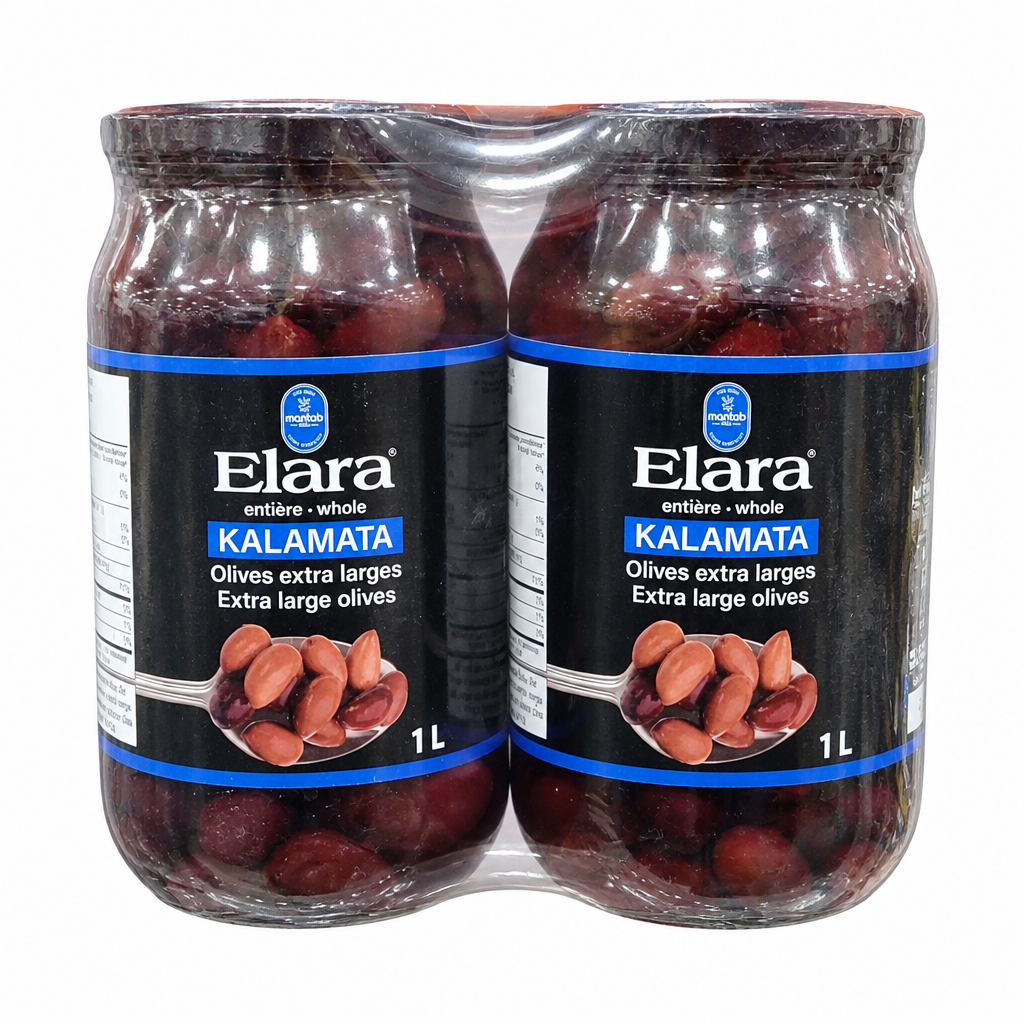 Elara Kalamata Whole Olives 2-pack - 1 x 2 Kilos